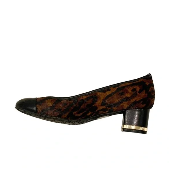 c. Wonder Leopard calf hair and leather pumps Sz 6 1/2 - Picture 9 of 10